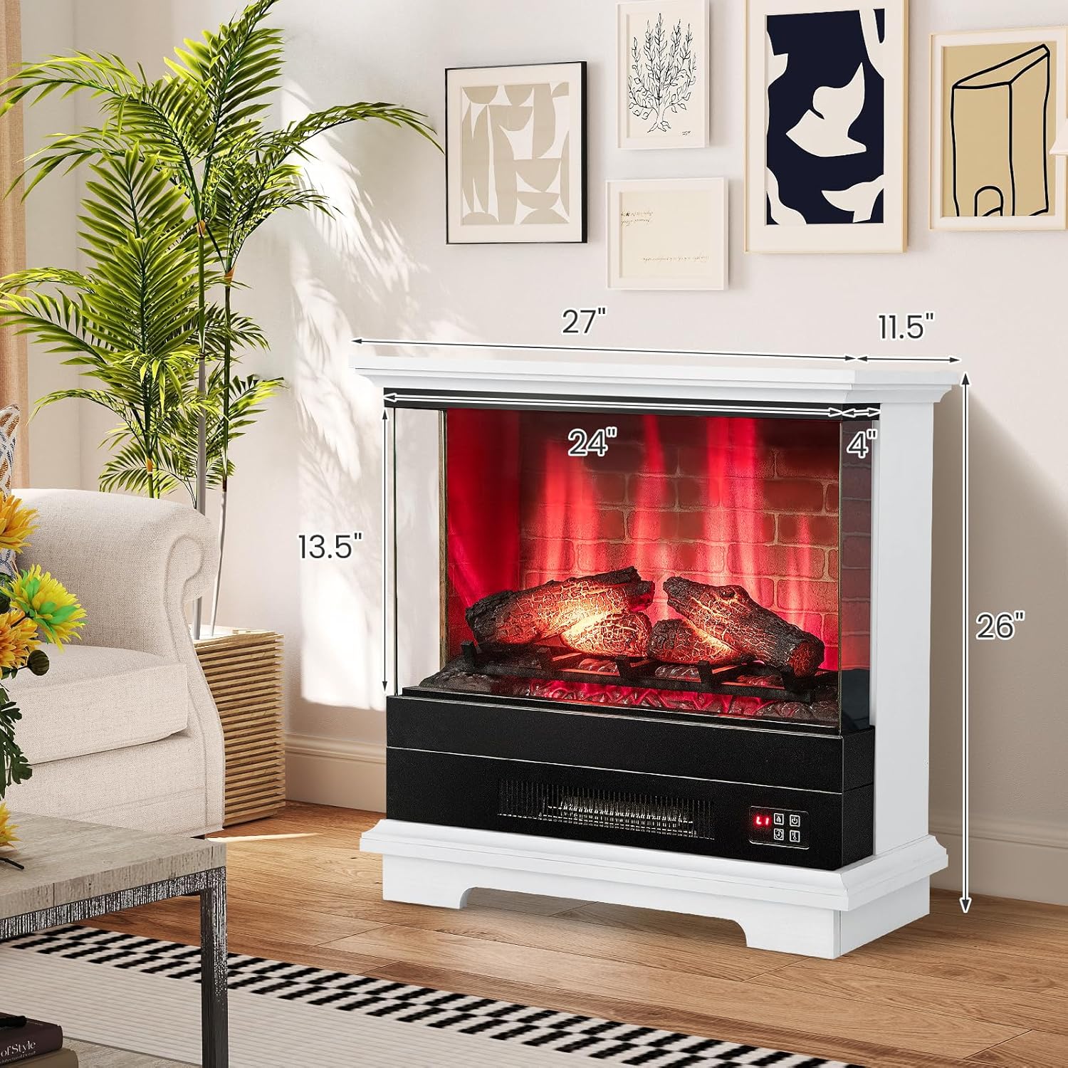 ORALNER 27 Electric Fireplace with Mantel