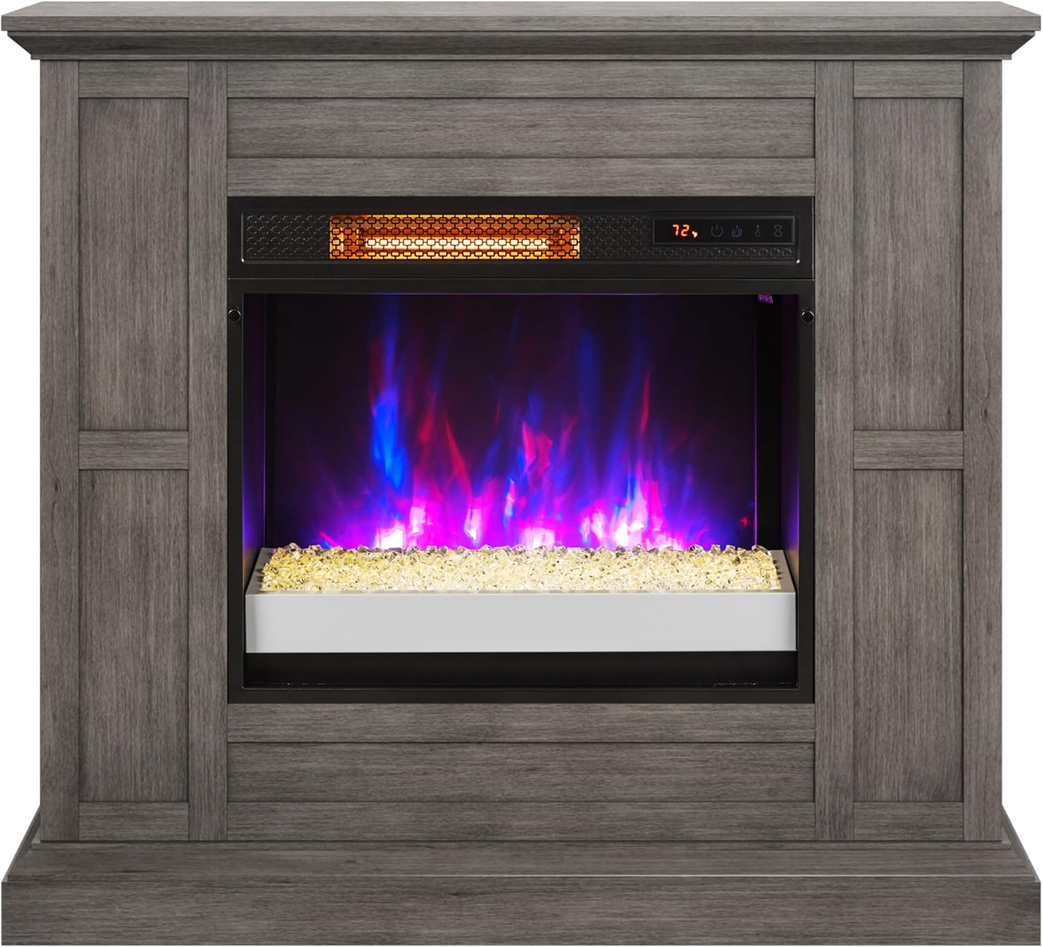 Duraflame Wall Mantel Electric Fireplace Weathered Gray