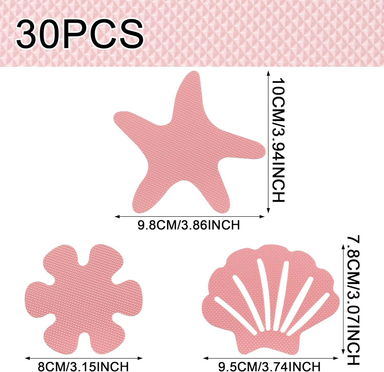 30pcs Non-Slip Safety Stickers for Bathroom Tub Stairs