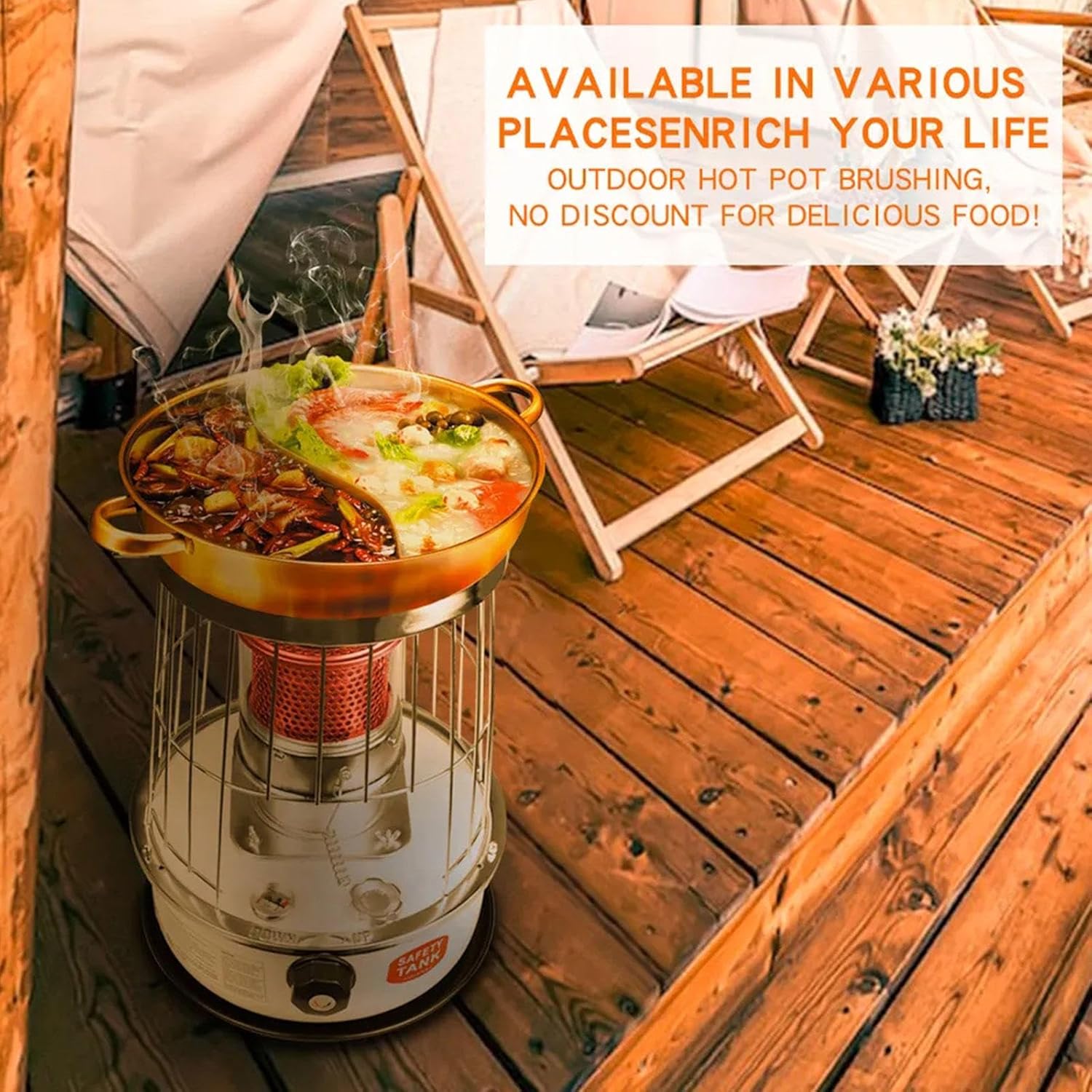DECORN Kerosene Heater 200 sq ft Portable Convection