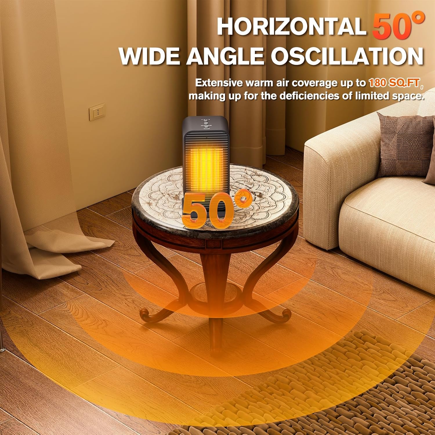 Flowbreeze 2-in-1 Heater Fan with Remote