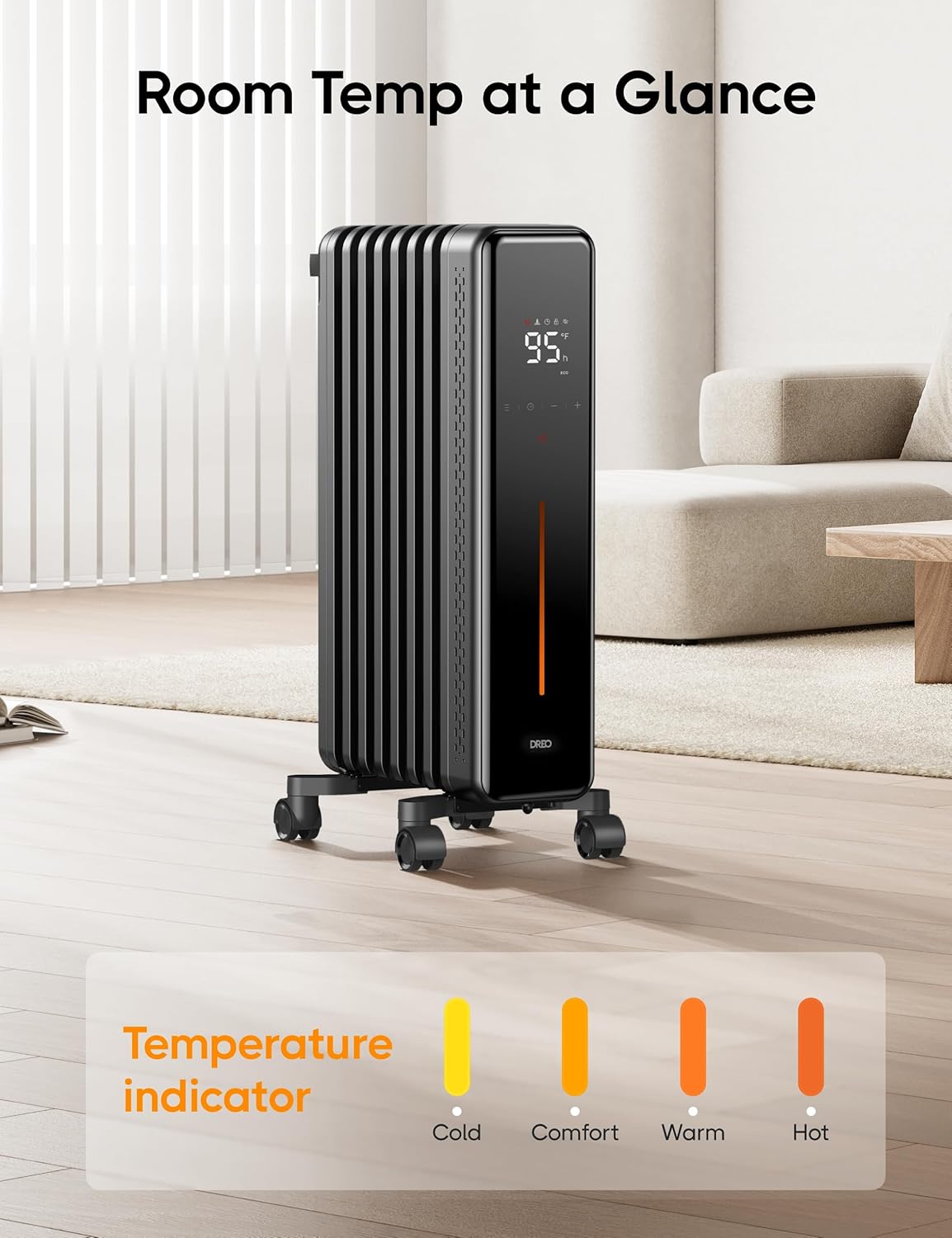 Dreo Radiator Heater with Remote and 4 Modes