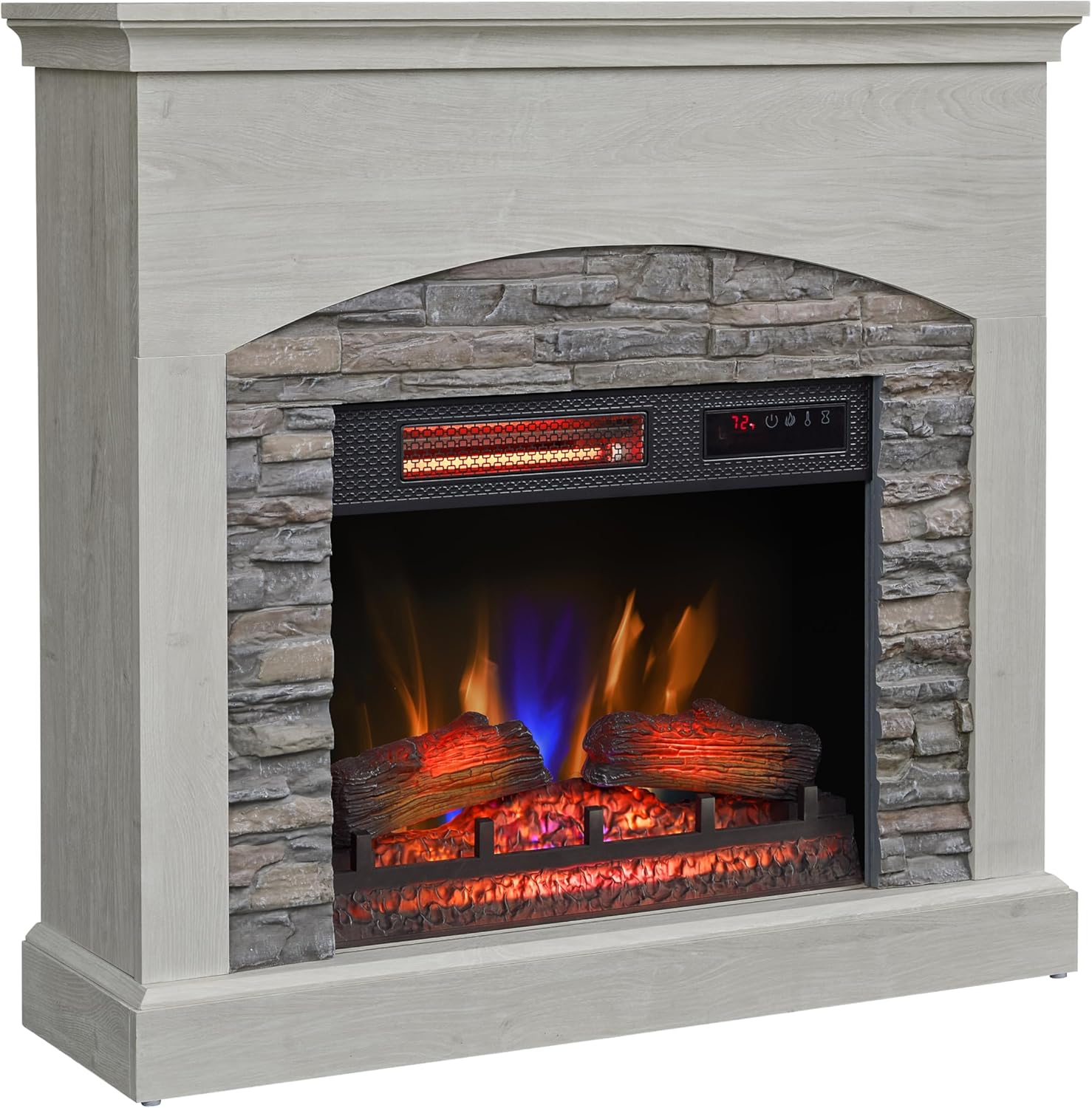 Duraflame Wall Mantel Electric Fireplace Fairfax Oak