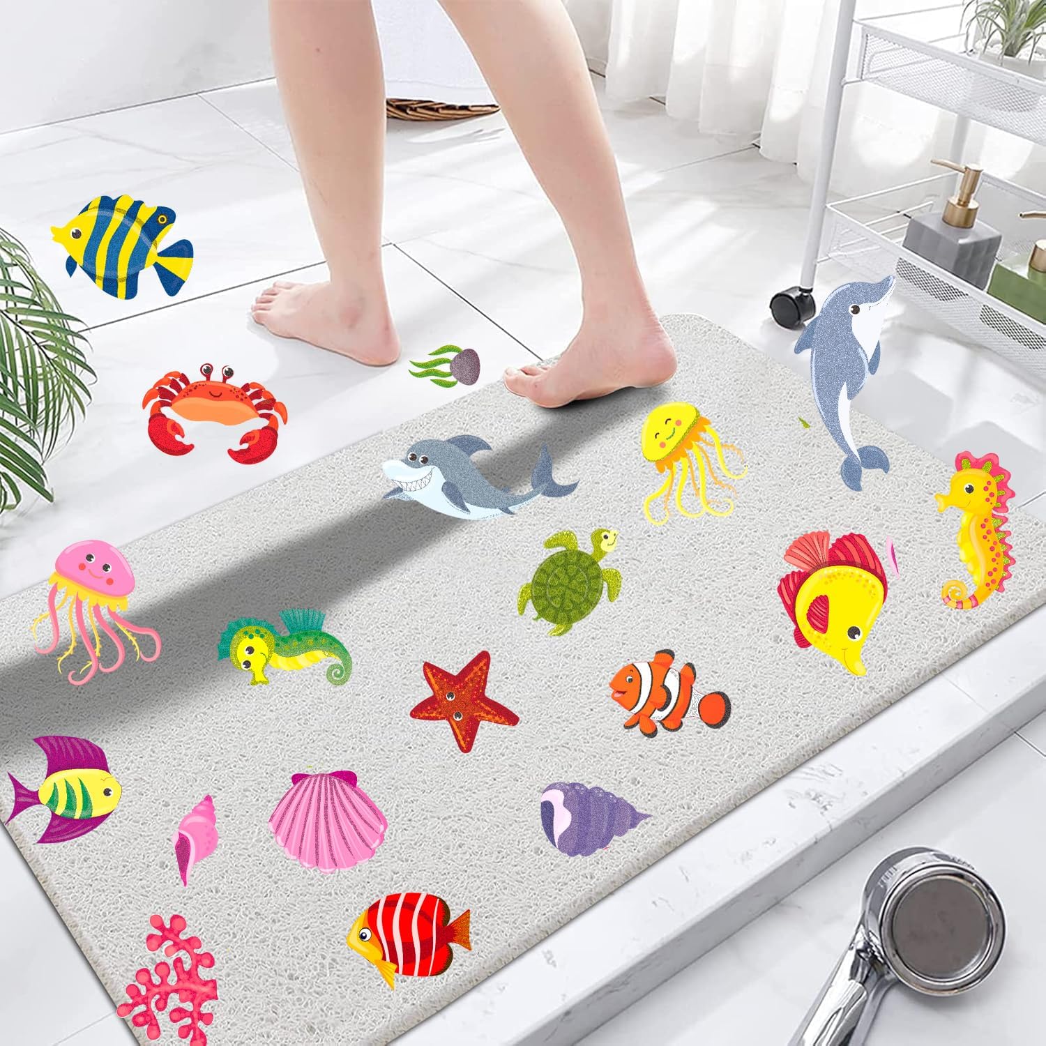 Non-Slip Bathtub Stickers with Ocean Themes