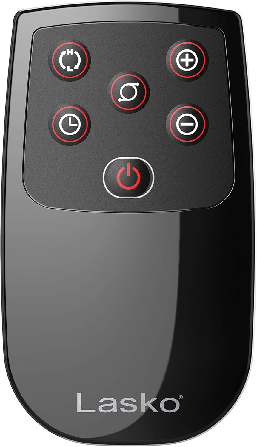 Lasko 1500W Oscillating Ceramic Tower Heater with Remote and Timer Black