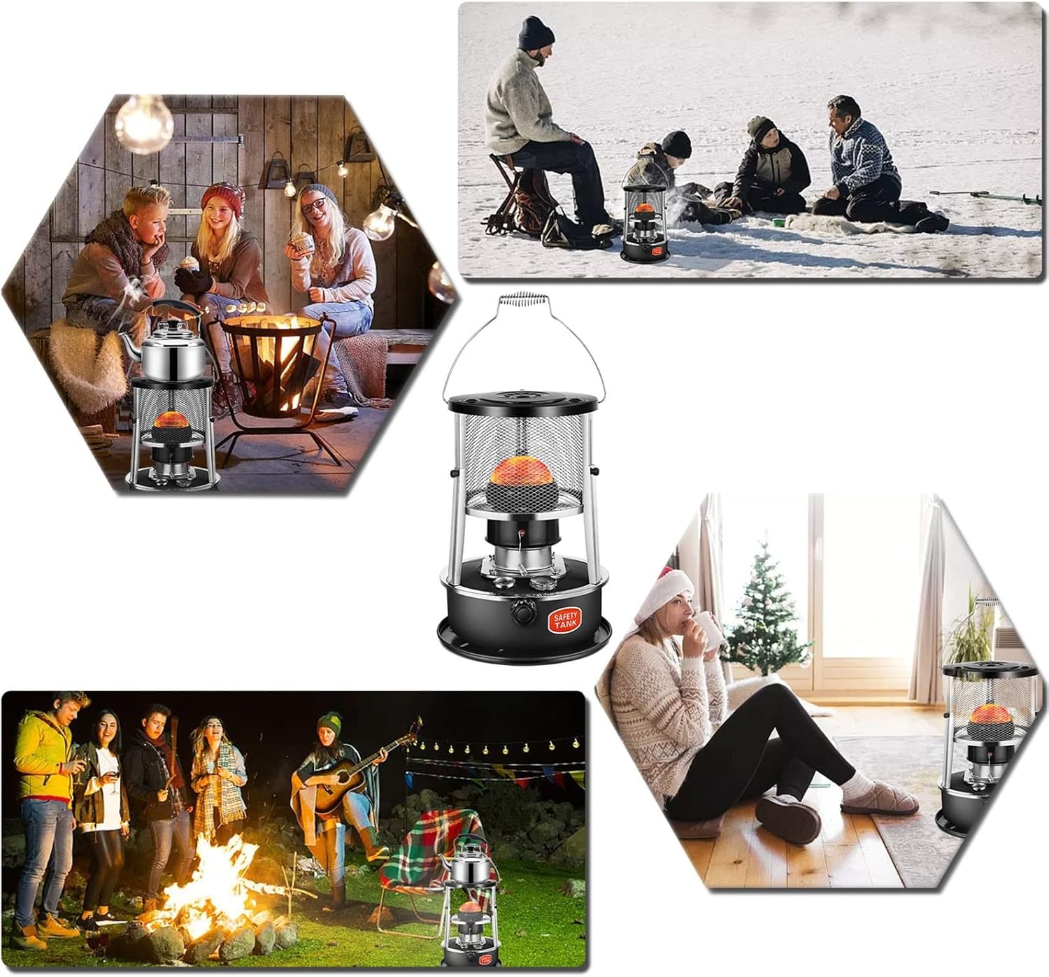 JJ Home Kerosene Heater Non Electric Indoor Outdoor Portable