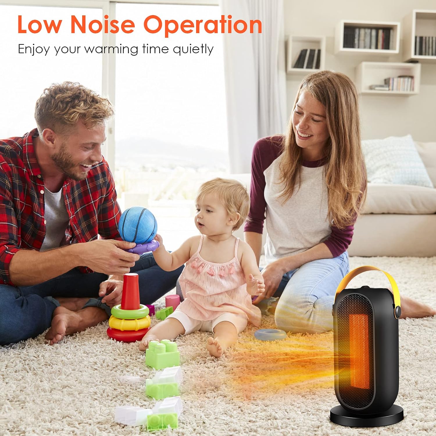 SARMERGE Fan Heater with 4 Settings and Safety Protection