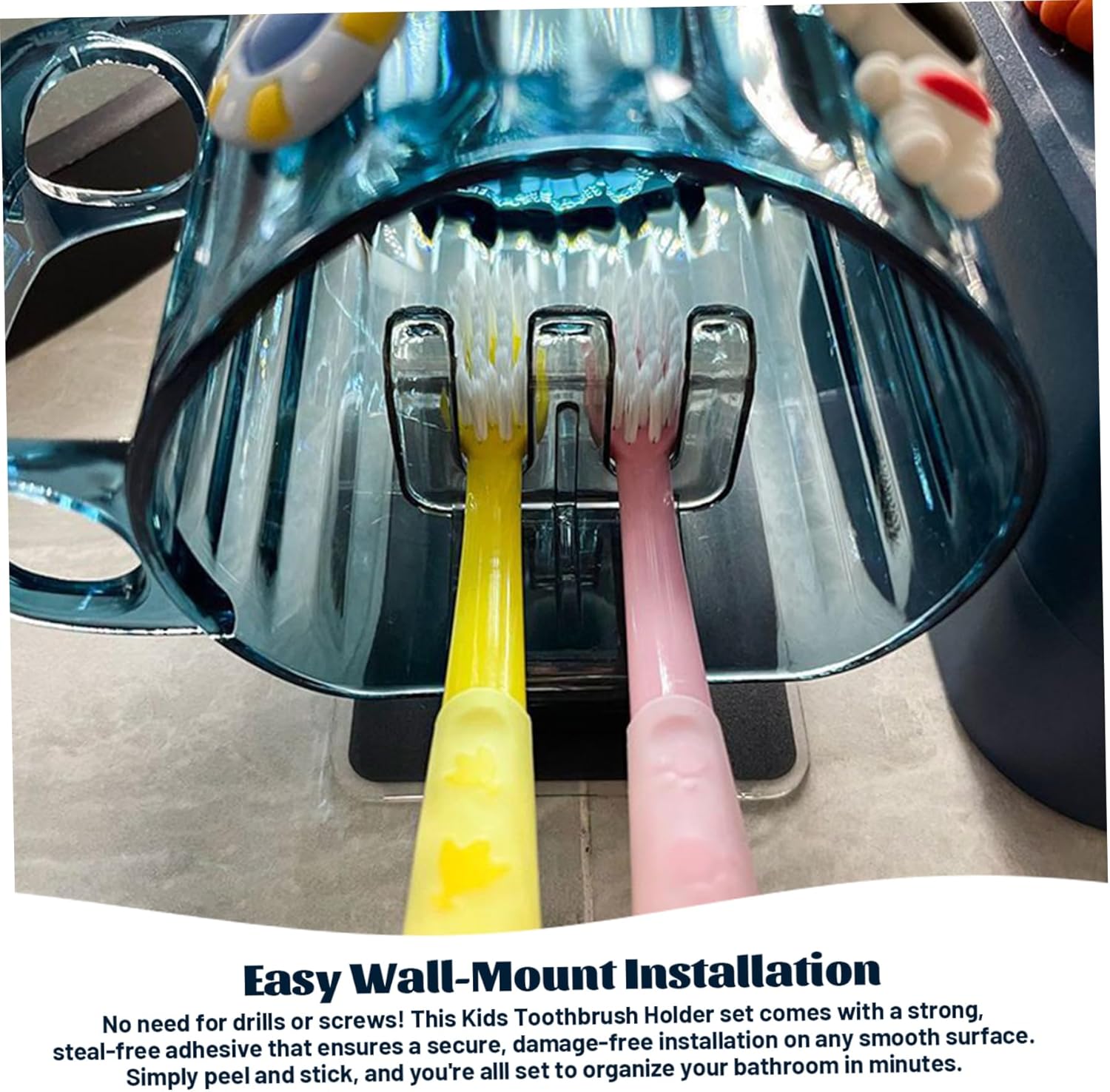 Meyrwoy Wall Toothbrush Holder with Cosmonaut Theme