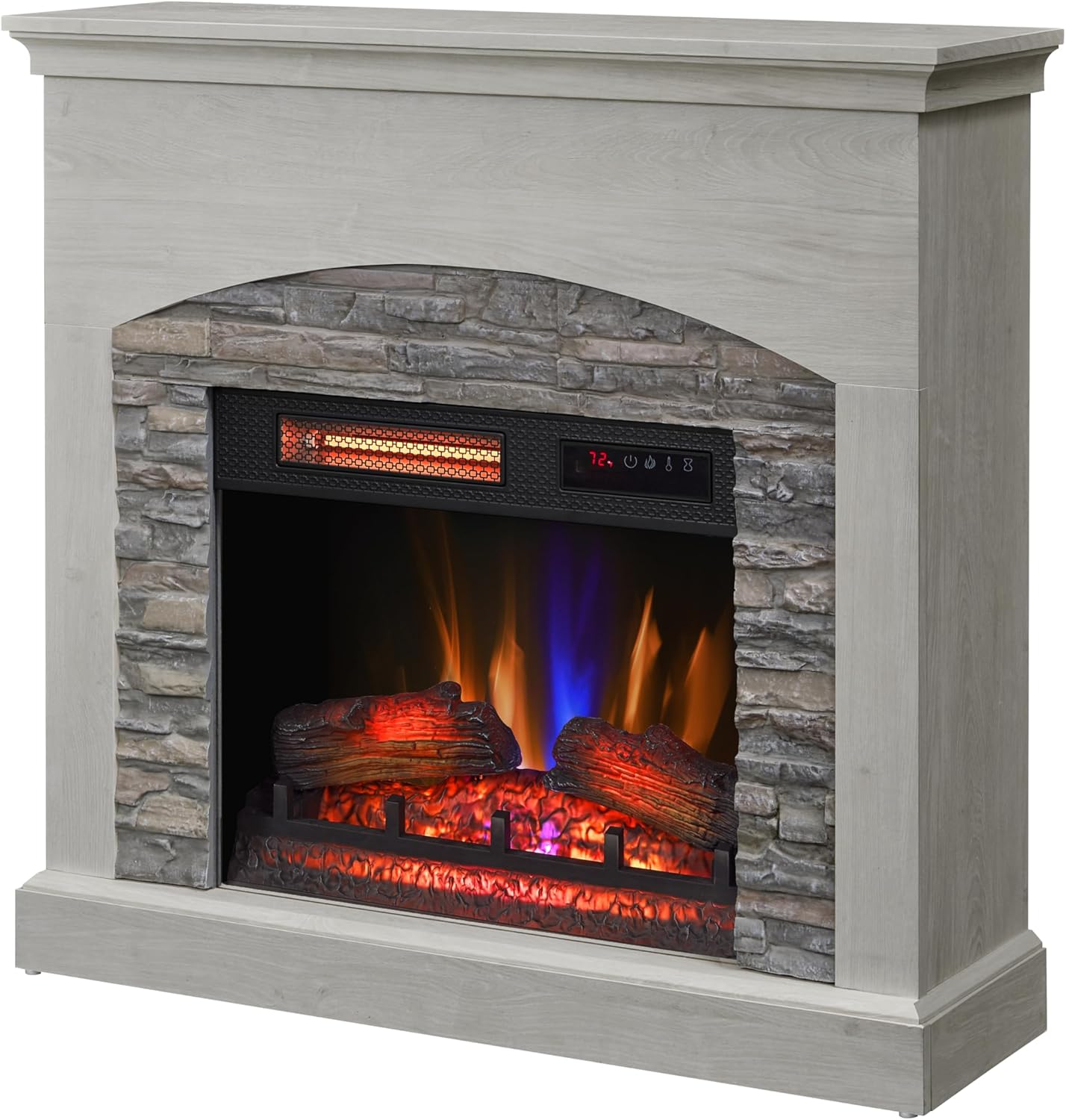 Duraflame Wall Mantel Electric Fireplace Fairfax Oak