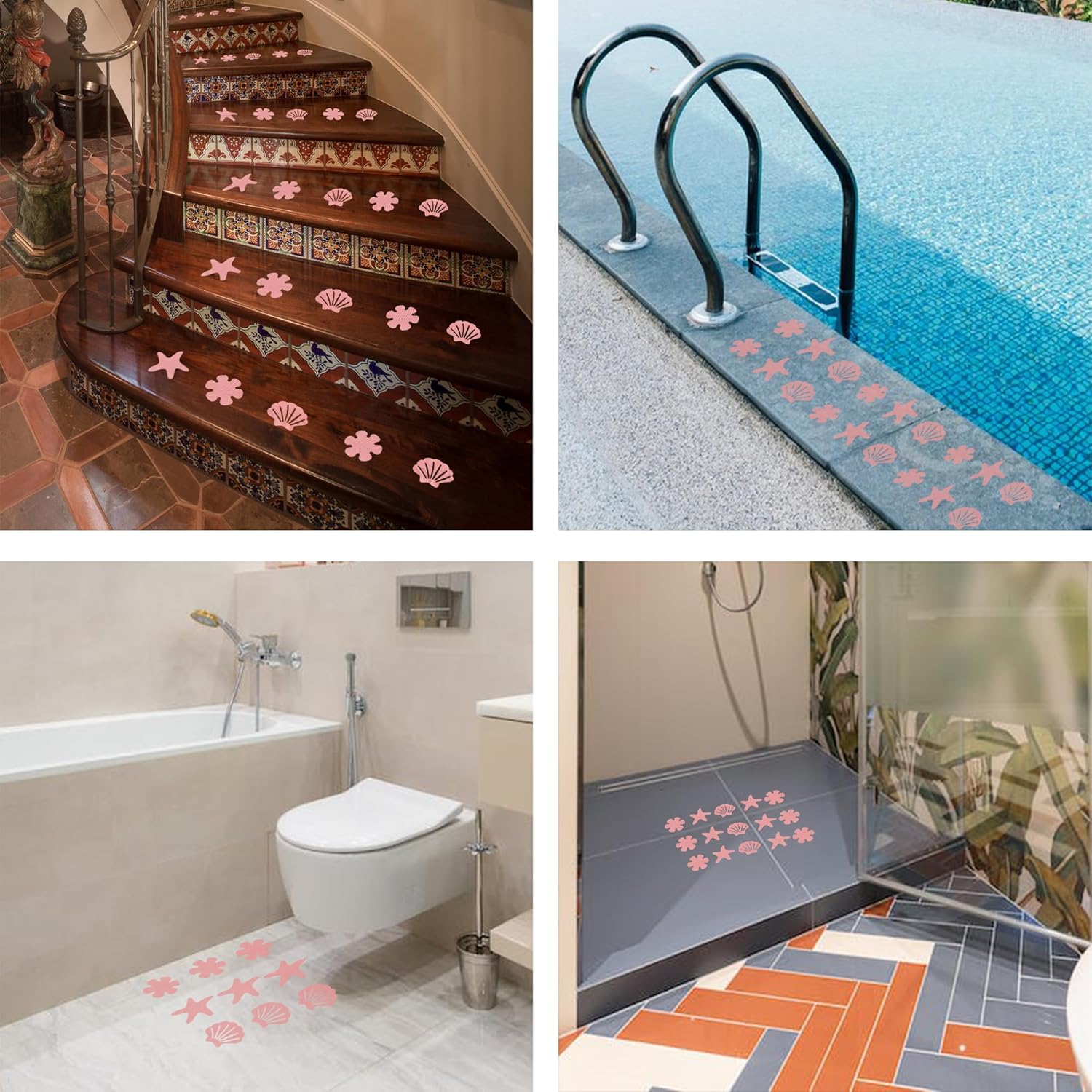 30pcs Non-Slip Safety Stickers for Bathroom Tub Stairs
