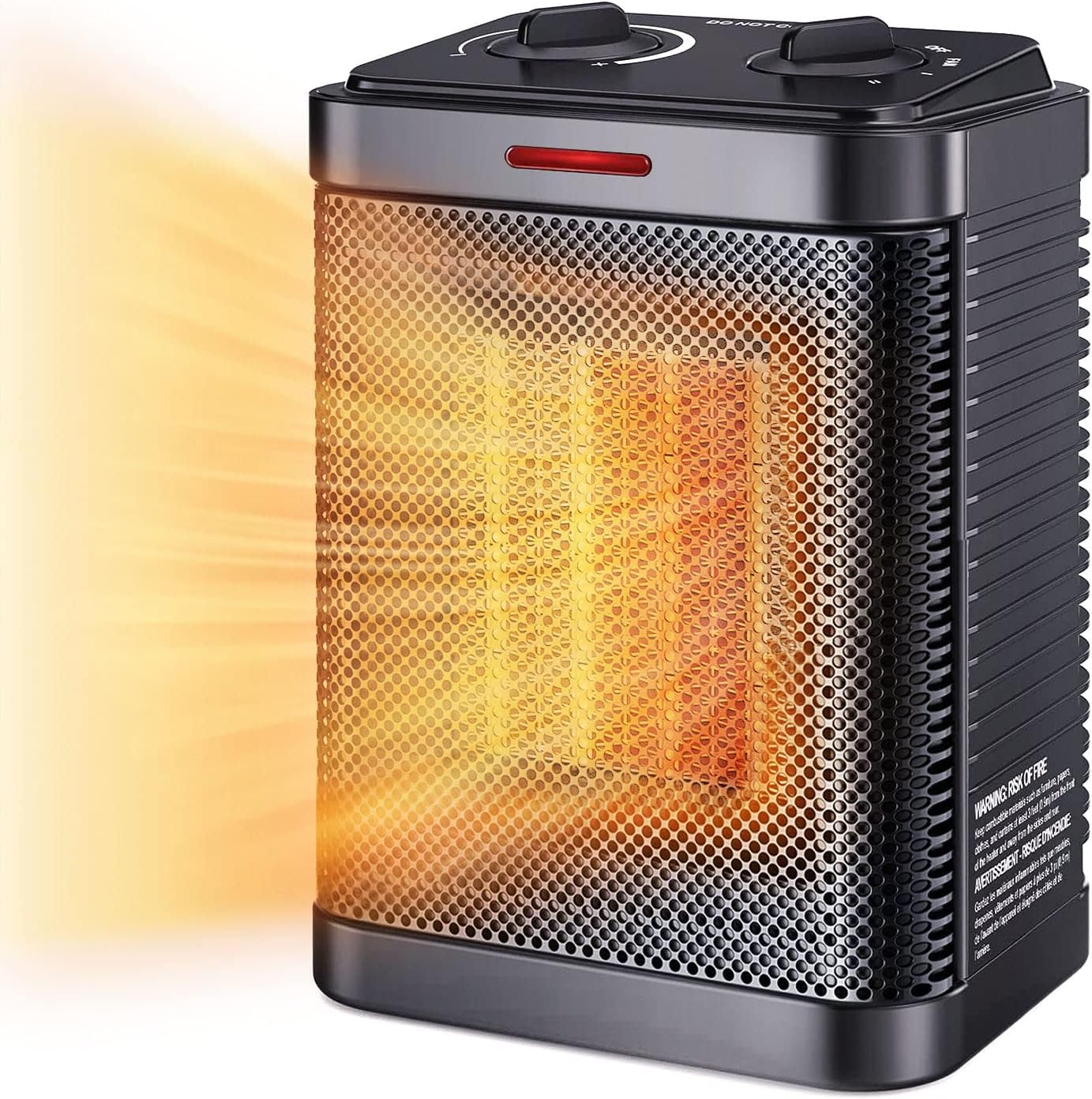 Oprunsy 1500W PTC Ceramic Space Heater with 3 Modes and Safety Protection