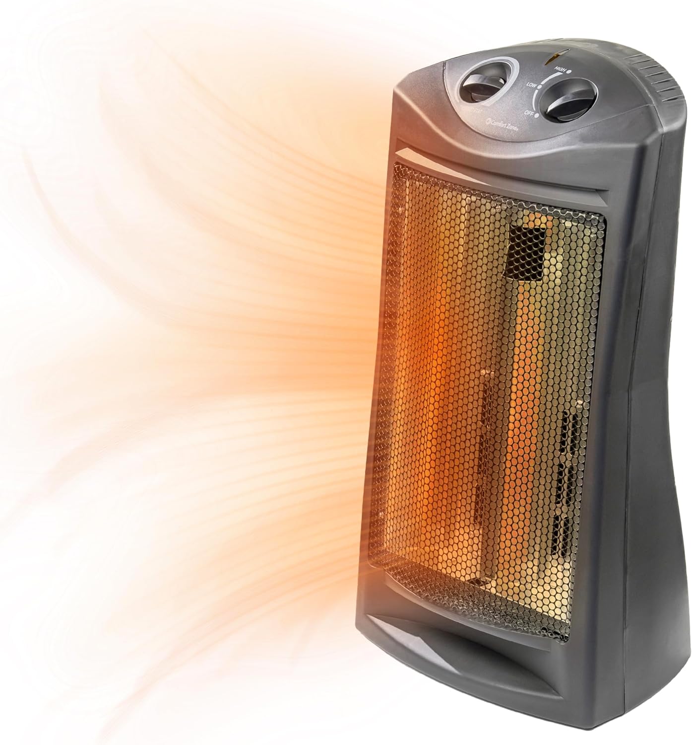 Comfort Zone 1500W Space Heater with 2 Heat Settings