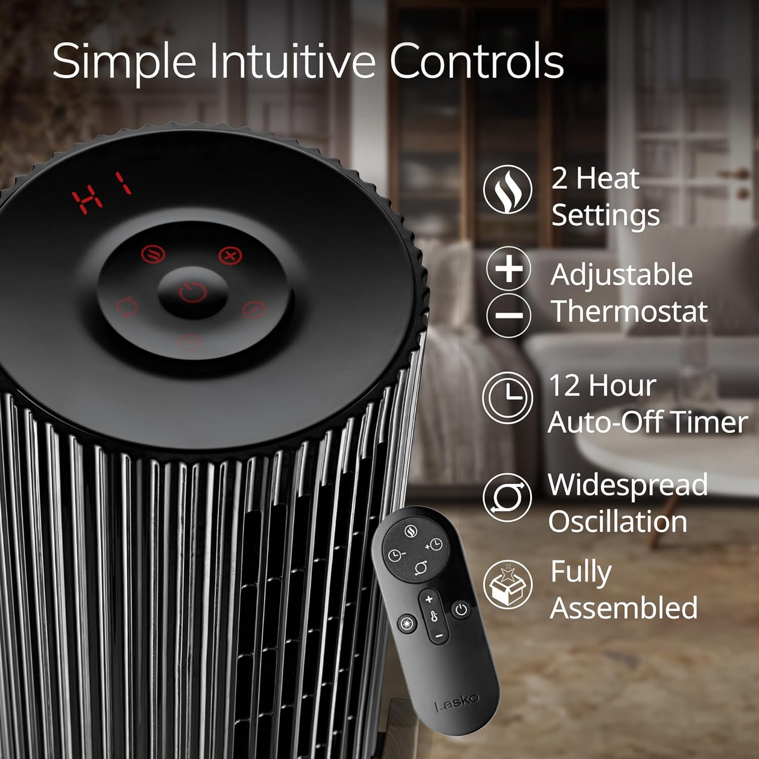 Lasko Artisan Series Oscillating Ceramic Space Heater 1500W