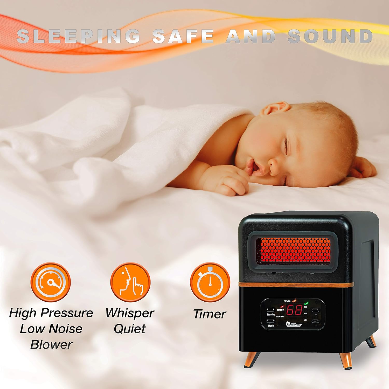 DR INFRARED HEATER DR-978 Dual Hybrid Space Heater with Remote