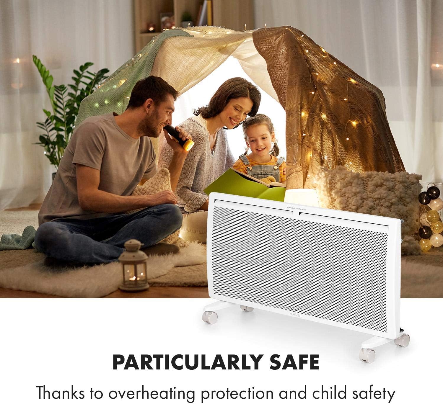 Klarstein Hot Spot SlimCurve Dual Heater with Timer and Wall Mount