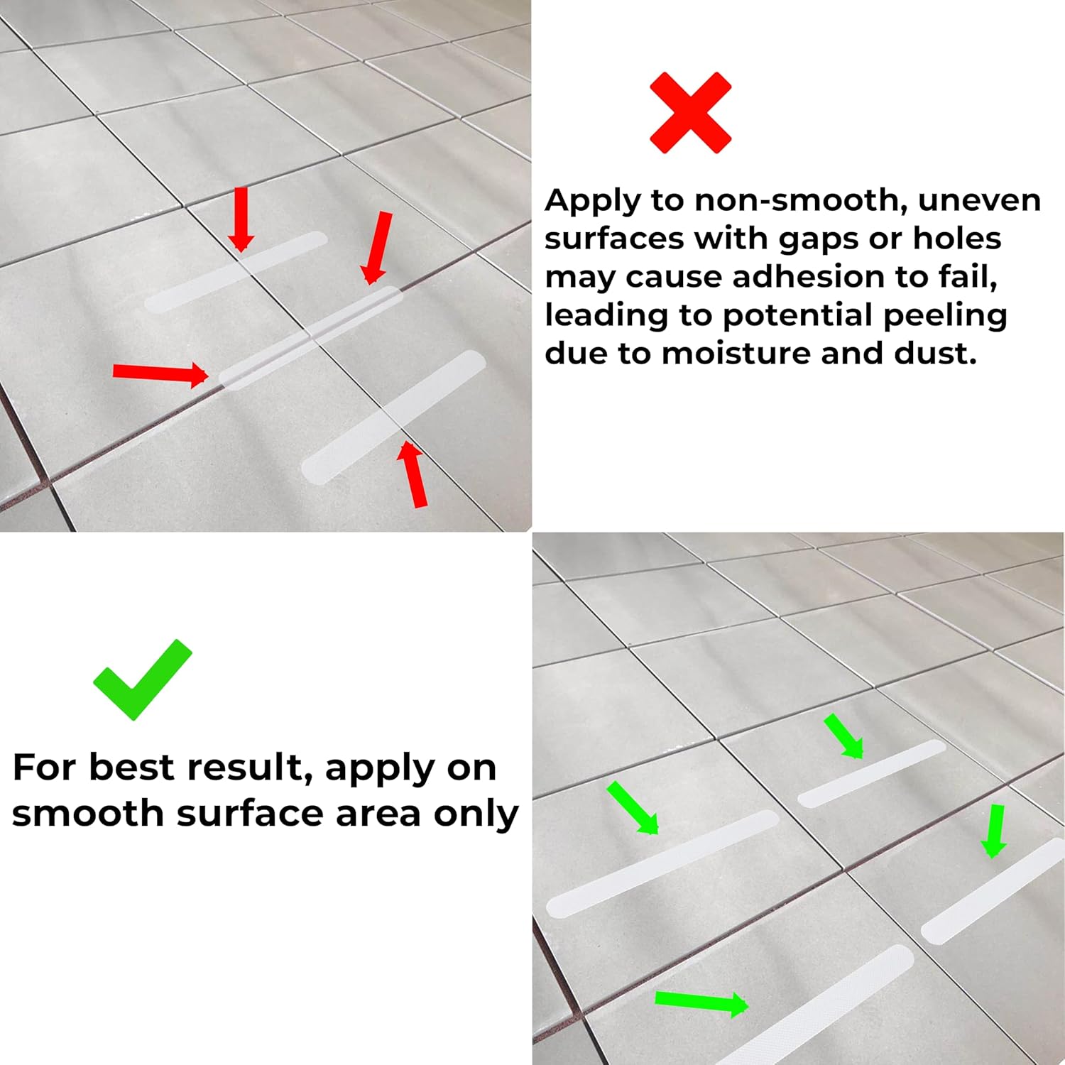 AVERO 60PCS Non-Slip Bath Stickers for Safety