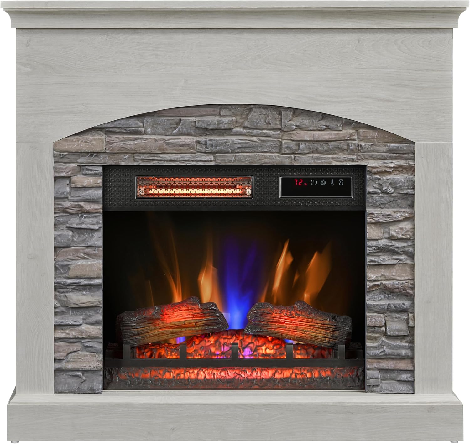 Duraflame Wall Mantel Electric Fireplace Fairfax Oak