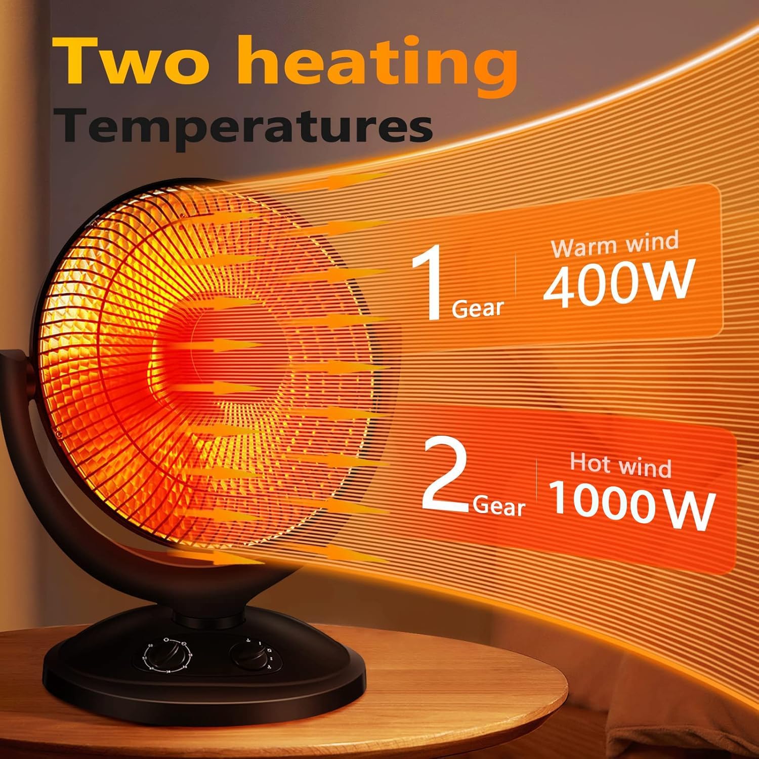 Antarctic Star 800W Electric Space Heater with 65 Oscillation