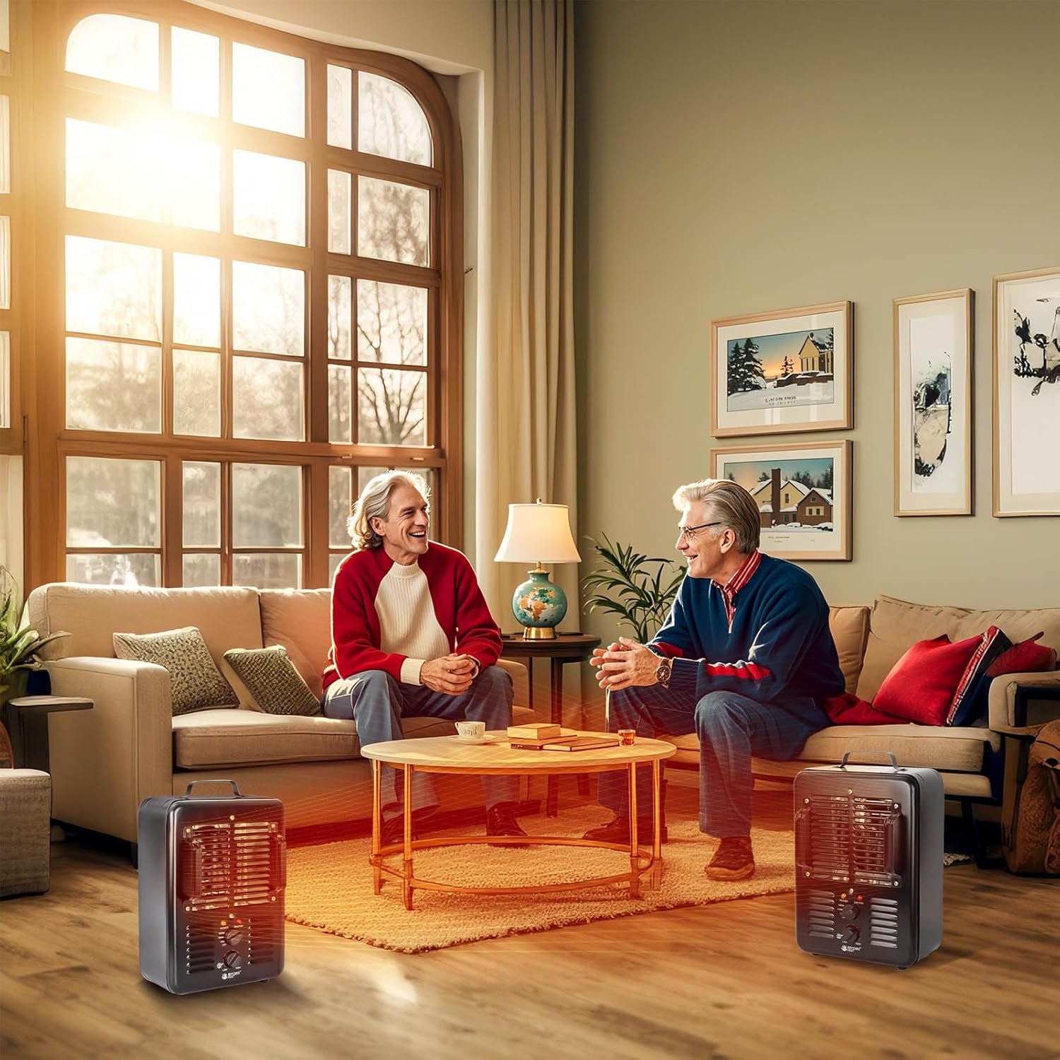 Milkhouse Space Heater with Thermostat and 3 Heat Settings