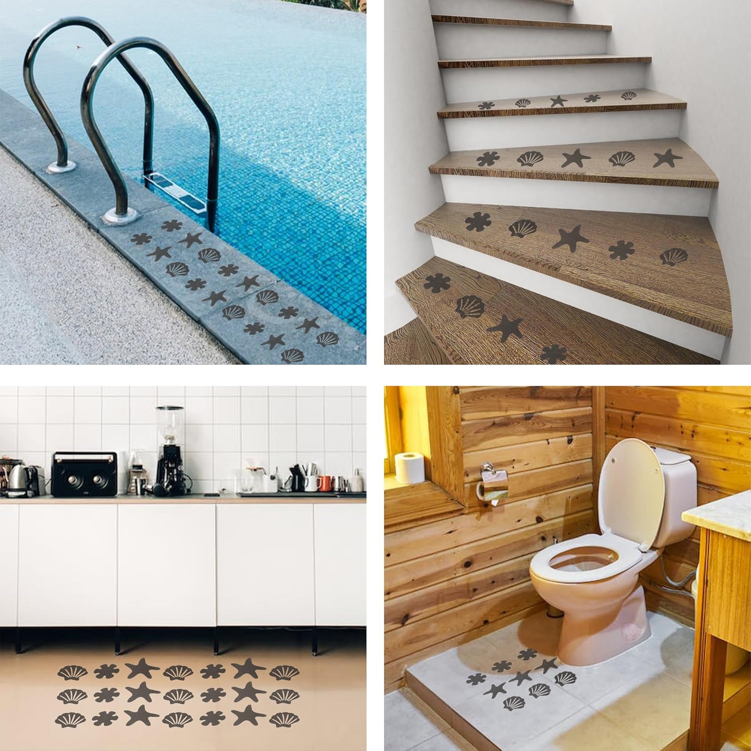 30pcs Anti Slip Safety Stickers for Bathroom Tub Stairs Kitchen Floor
