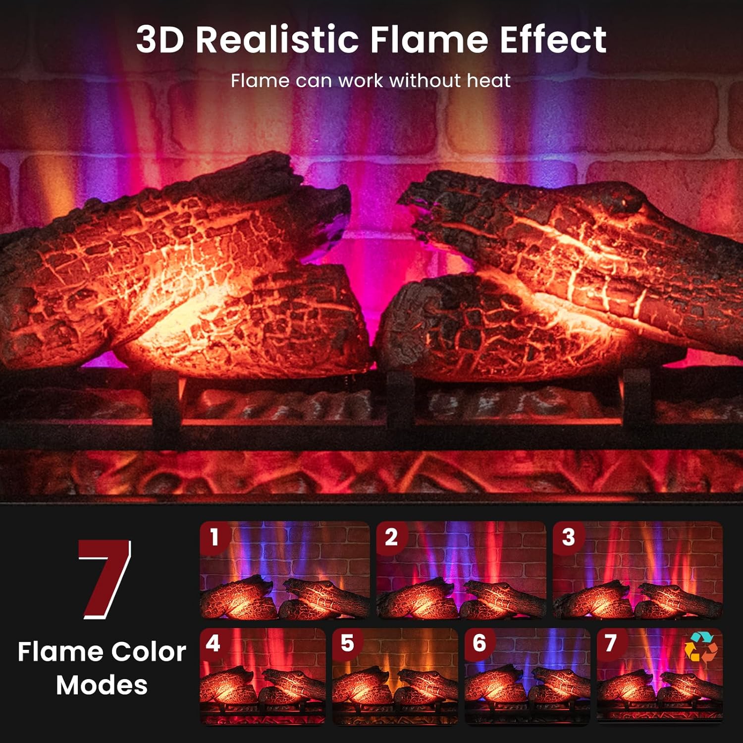 ORALNER 27 Electric Fireplace with Mantel