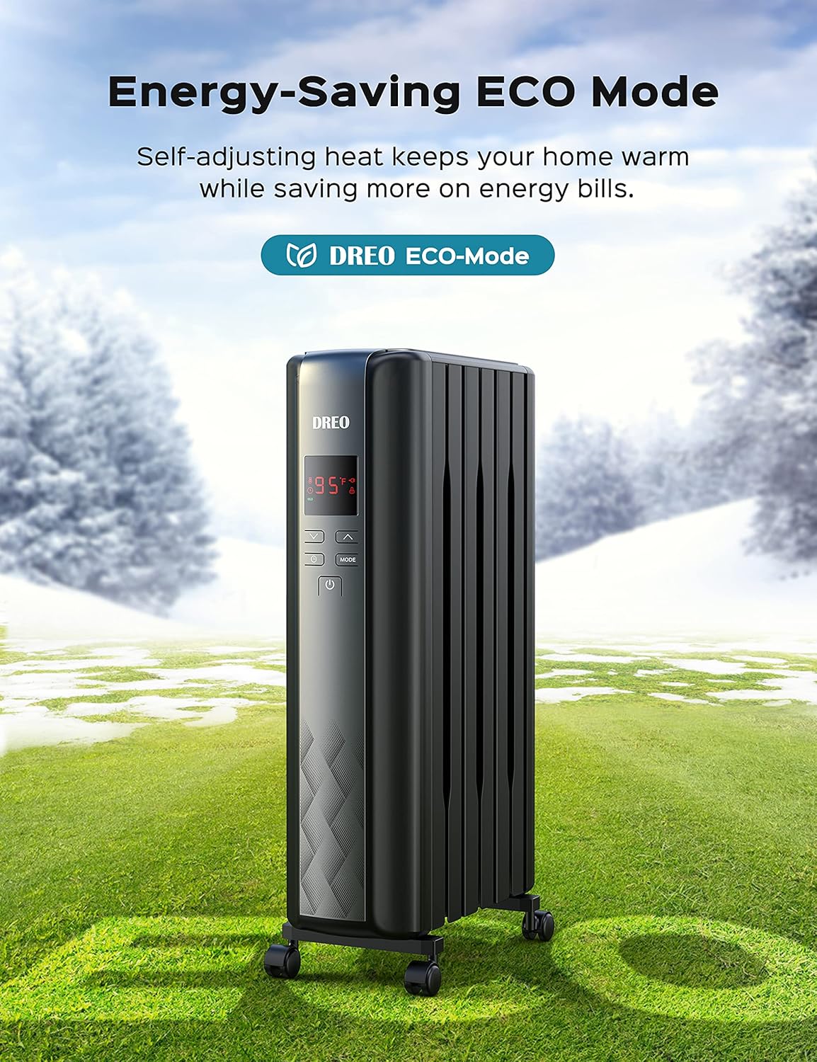 Dreo Oil Filled Radiator Heater with Remote Control