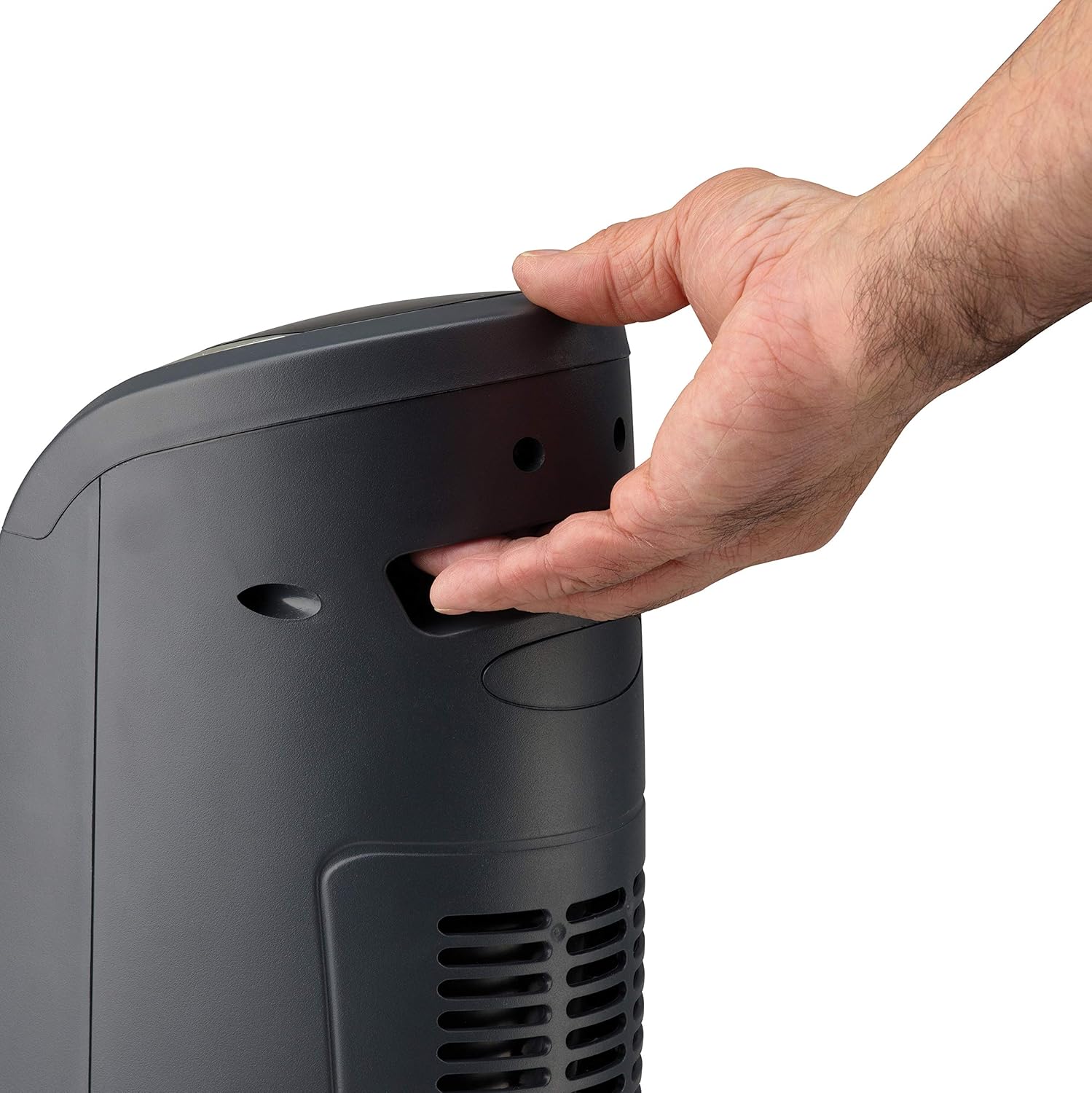 Lasko 1500W Oscillating Ceramic Tower Heater with Remote and Timer Black